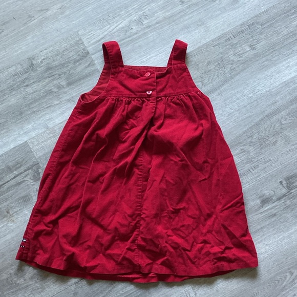 Vintage Girls Red and Black Scottish terrier pinafore dress size 6 - Picture 5 of 6